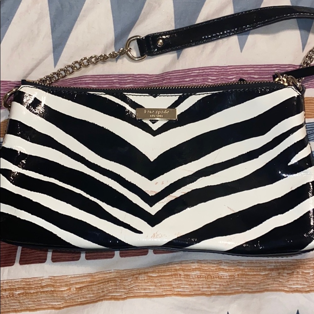 Kate spade patent leather zebra purse